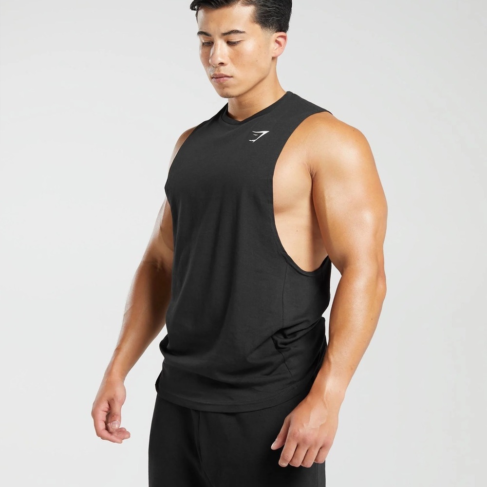 Gymshark Men’s Sleeveless Black Tank ~ Small